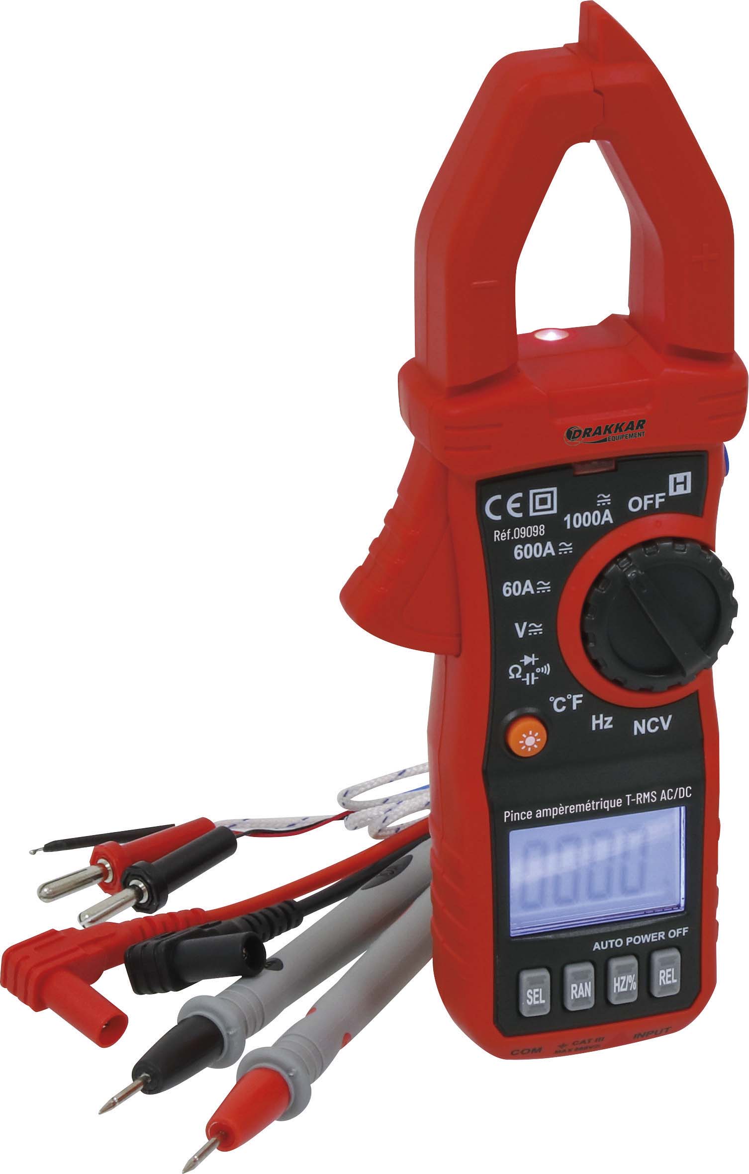 Pince metrique 1000a ac/dc DRAKKAR EQUIPEMENT - 09098