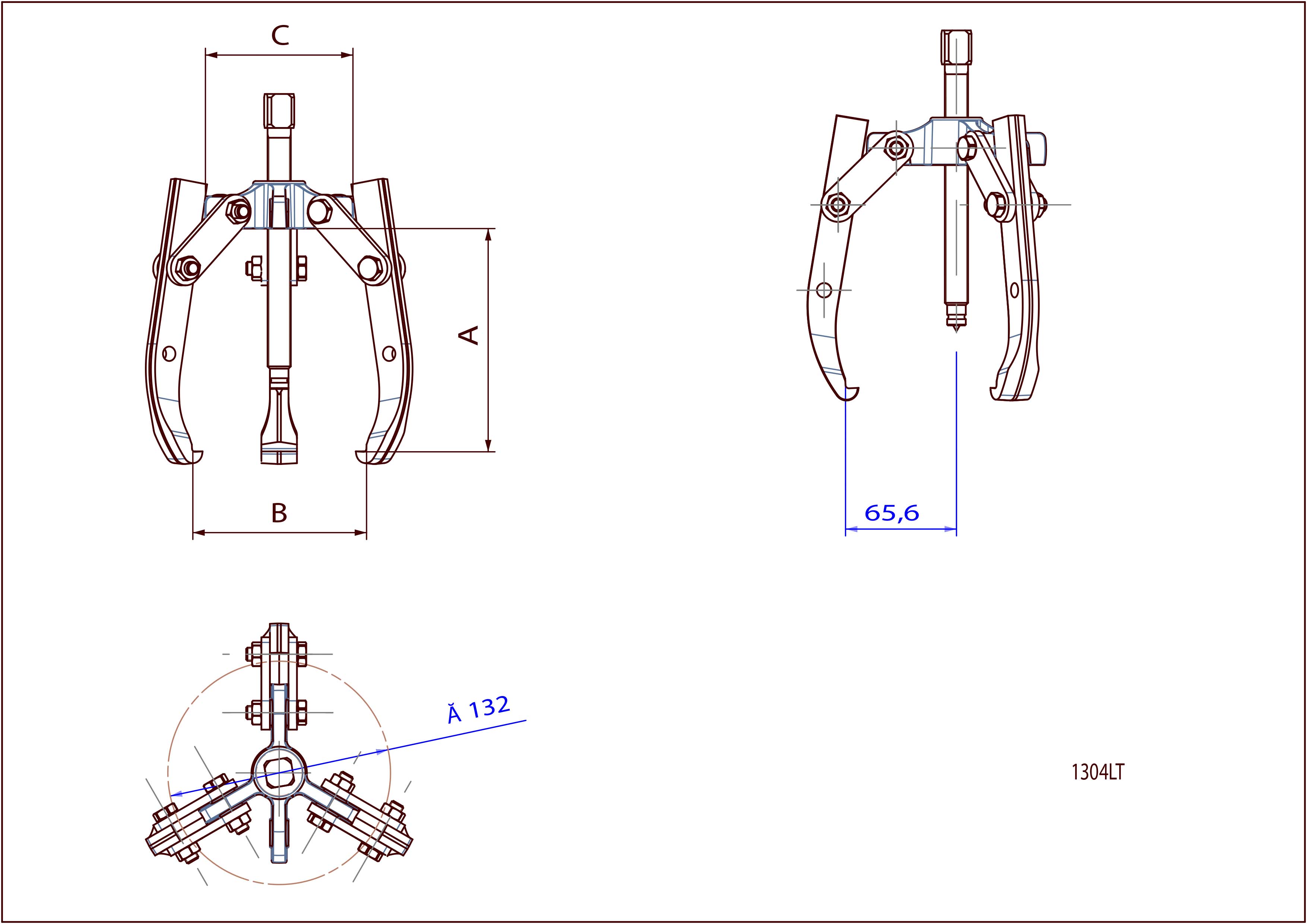 Extracteur 2 et 3 griffes 135x150 dt DRAKKAR EQUIPEMENT - 09182