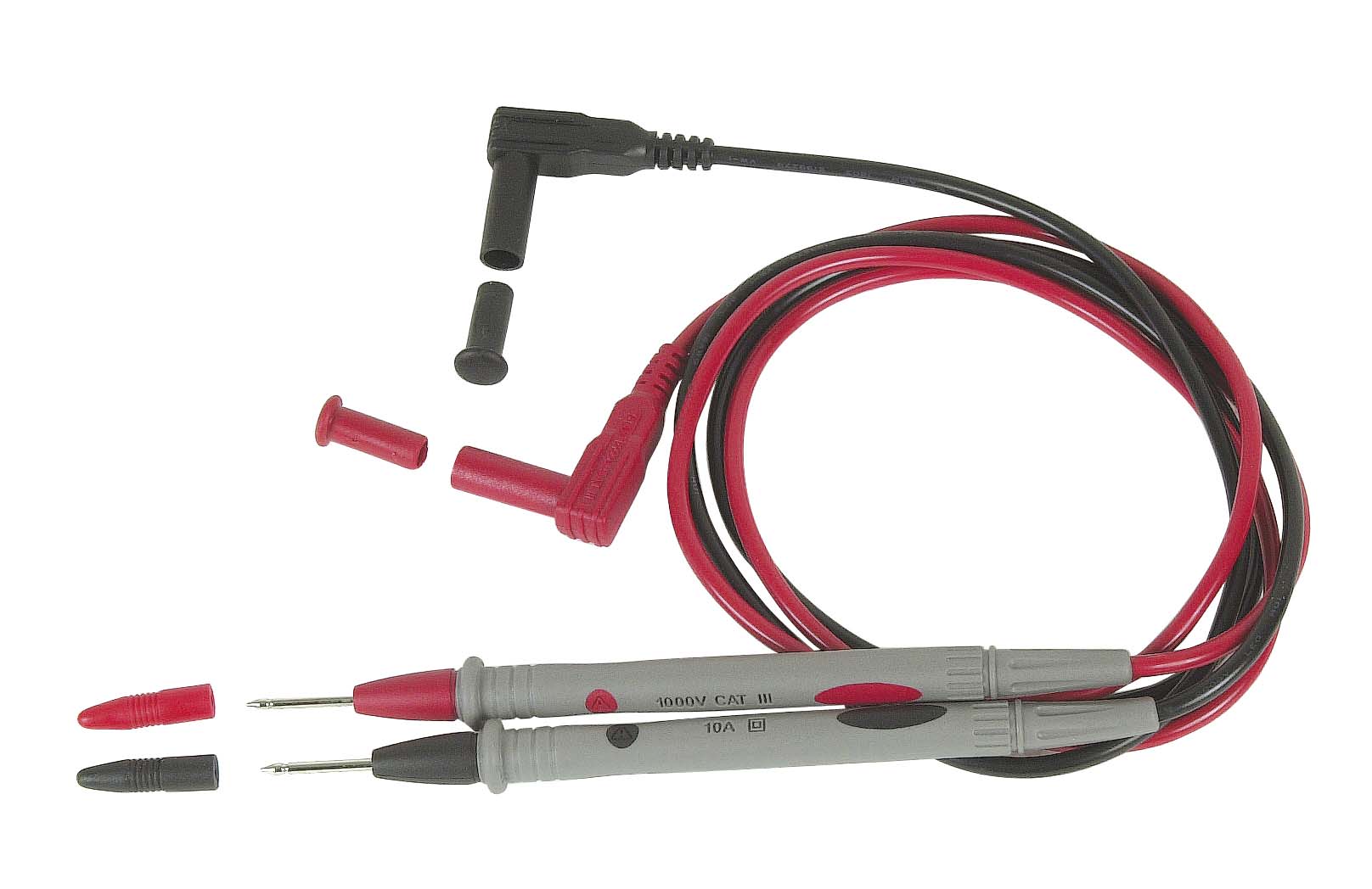 Cordon 1m rouge et noir pour multimètre DRAKKAR - 09224