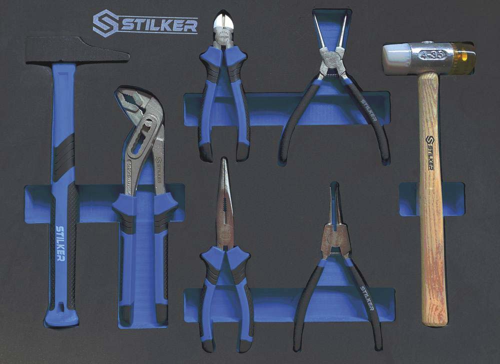 Module mousse 527x387mm pinces, marteaux - 7 pcs - 9604