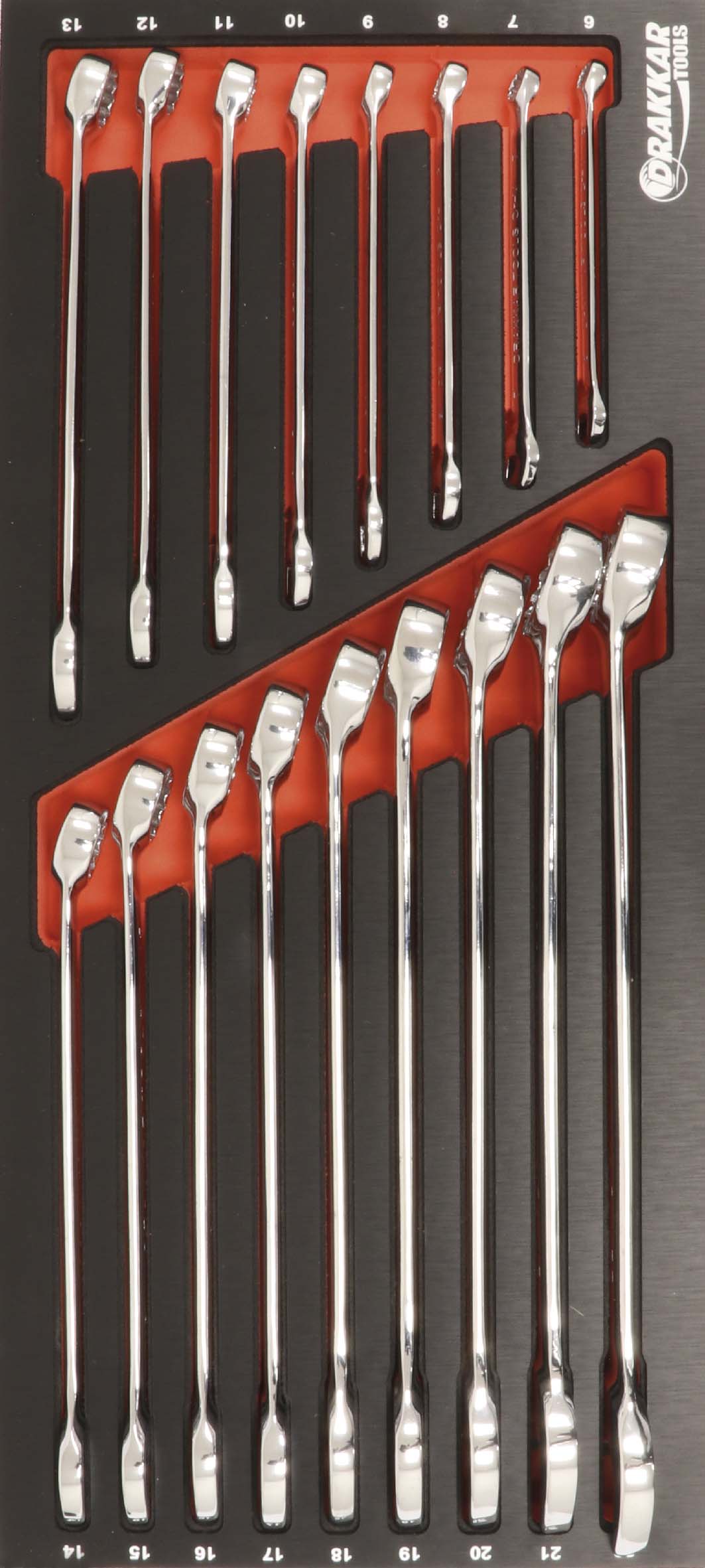 Module mousse finition metal cles mixtes 6 DRAKKAR TOOLS - 09706