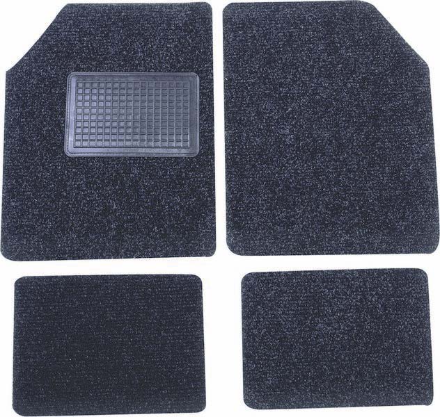 Tapis de voiture moquette avec talonnette sur tapis conducteur - 4 pcs - 09750