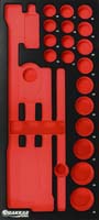 Module mousse 395x178mm métal vide pour douilles/cliquet 1/2