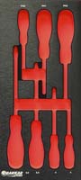 Module mousse 395x178mm métal vide pour tournevis DRAKKAR TOOLS - 09764