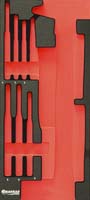 Module mousse 395x178mm métal vide pour marteau/burin/chasse-goupille DRAKKAR TOOLS - 09765