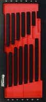 Module mousse 395x178mm métal vide pour clés mixtes coudées à cliquet de 8 à 24mm DRAKKAR TOOLS - 09766