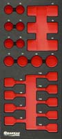 Module mousse 395x178mm métal vide pour douilles à choc DRAKKAR TOOLS - 09770