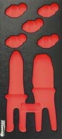 Module mousse 395x178mm métal vide pour pinces à sertir DRAKKAR TOOLS - 09771