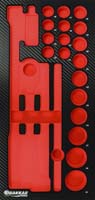Module mousse 402x189mm carbone vide pour douilles/cliquet 1/2