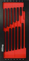 Module mousse 402x189mm carbone vide pour clés mixtes coudées à cliquet de 8 à 24mm DRAKKAR TOOLS - 09817