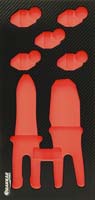 Module mousse 402x189mm carbone vide pour pinces à sertir DRAKKAR TOOLS - 09823