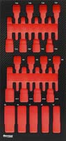 Module mousse 402x189mm carbone vide pour douilles longues/embouts Torx et hexagonal DRAKKAR TOOLS - 09825