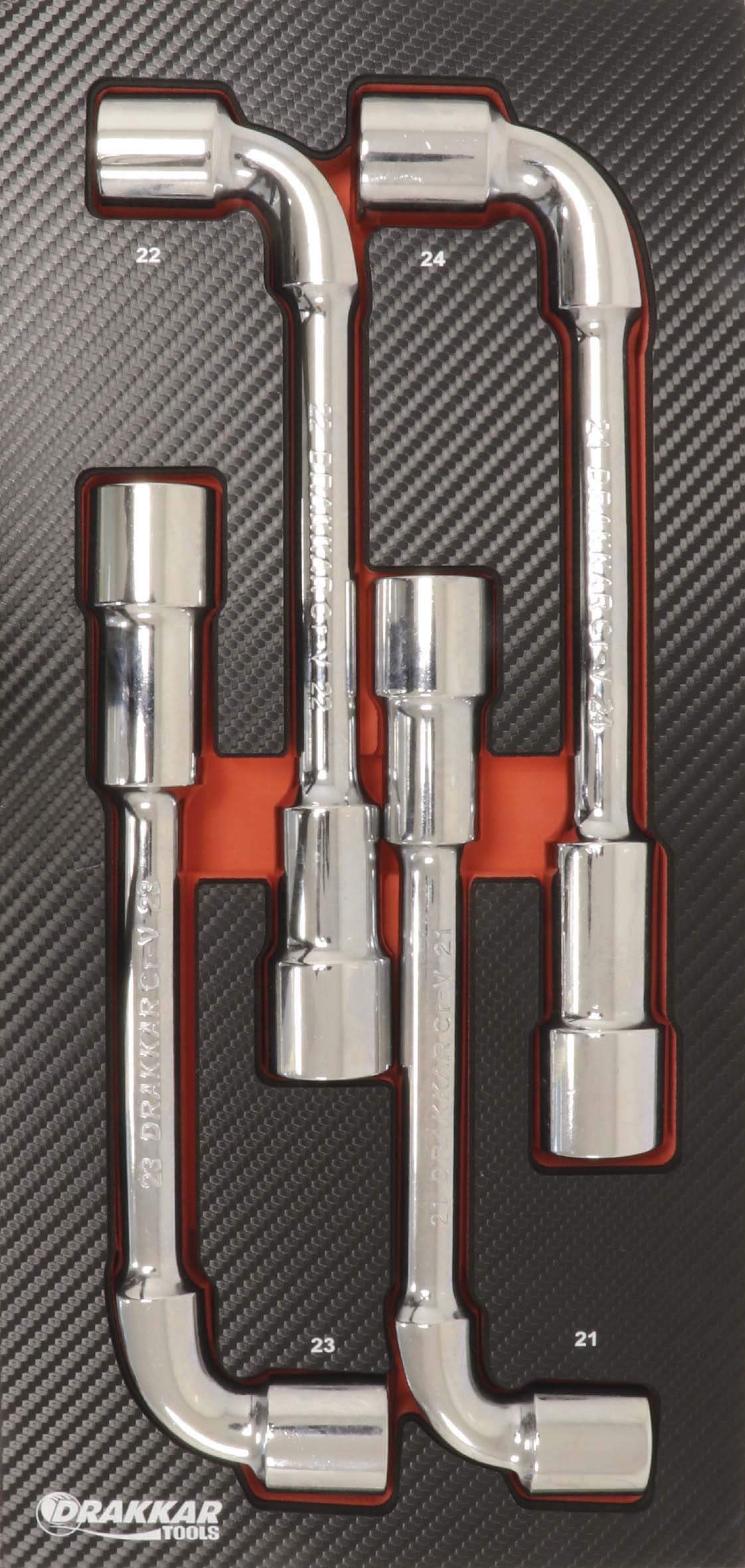 Module mousse finition carbone cles a pipe 21 DRAKKAR TOOLS - 09874