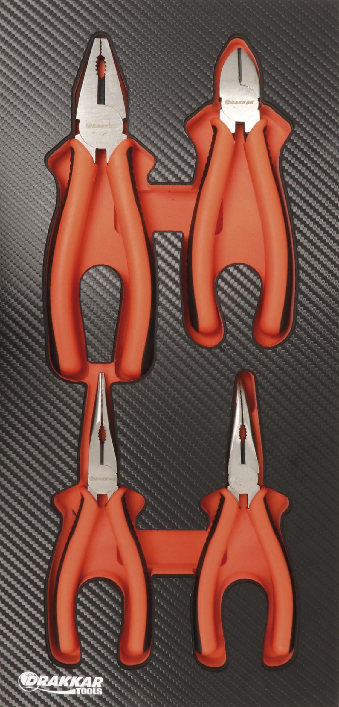 Module mousse 402x189mm carbone pinces - 4 pcs DRAKKAR TOOLS - 09877
