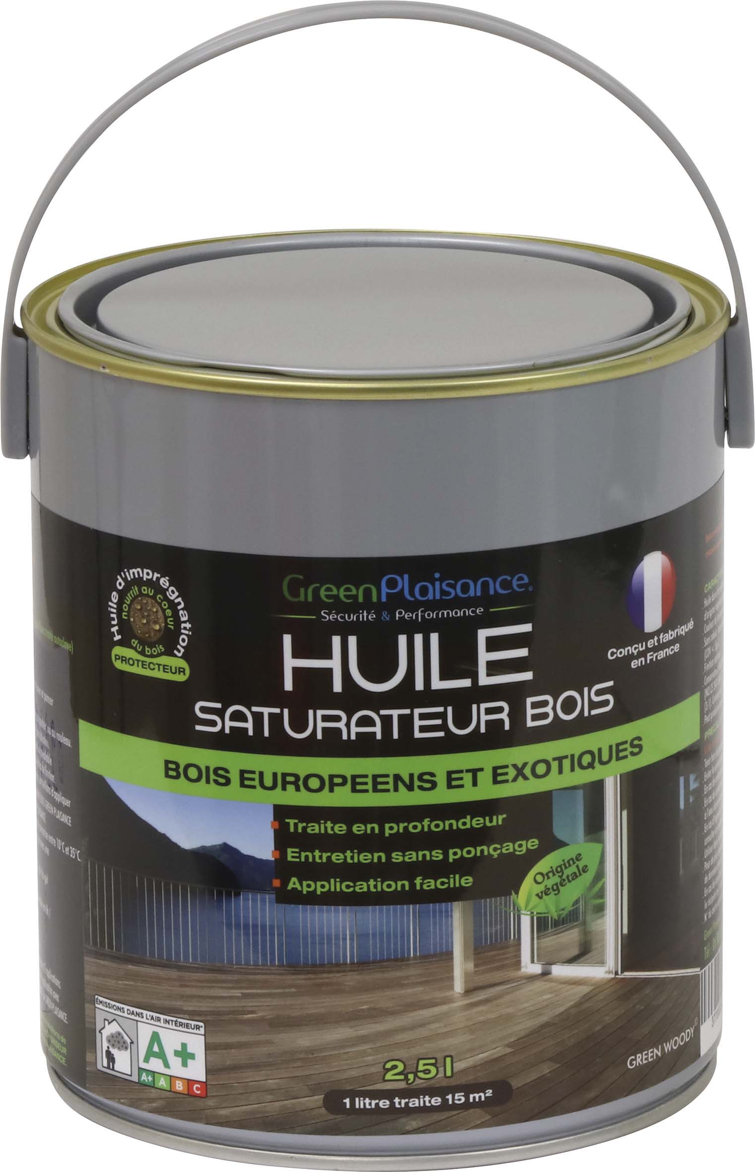 Huile saturateur terrasse en bois 2.5l GREEN PLAISANCE - 09946