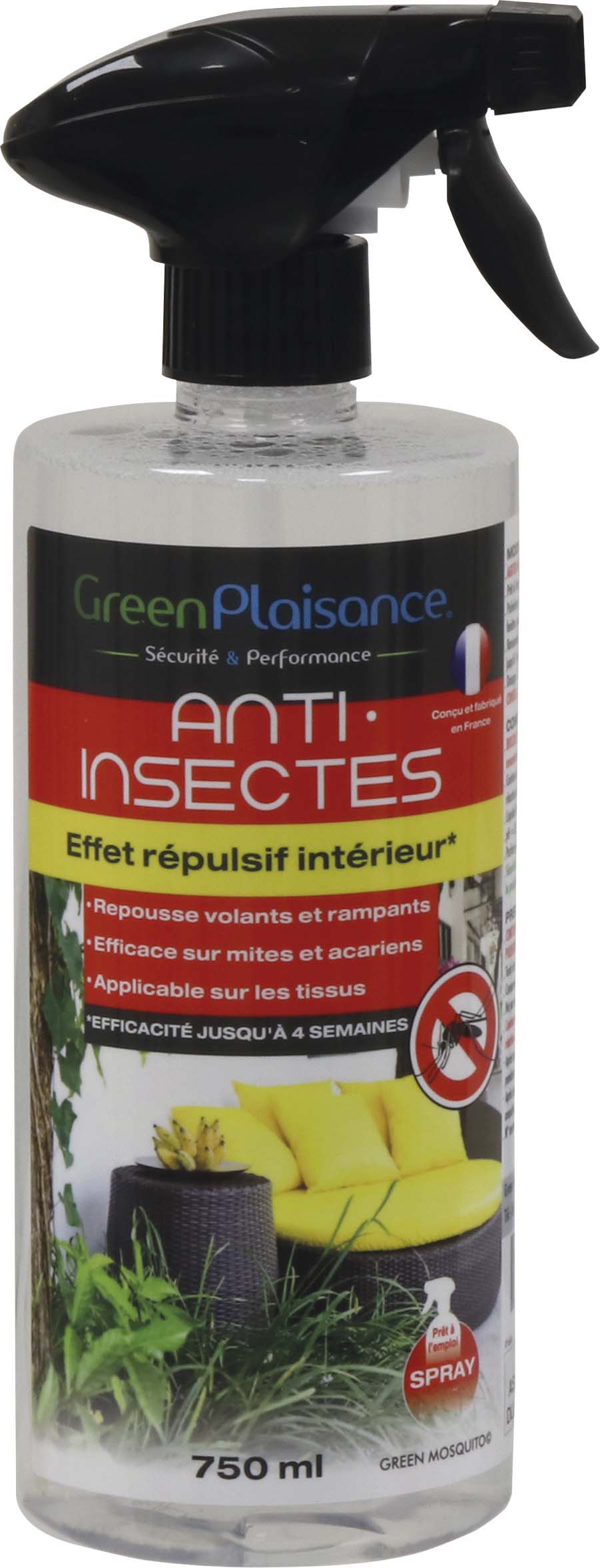 Repulsif pour insectes 750ml GREEN PLAISANCE - 09954