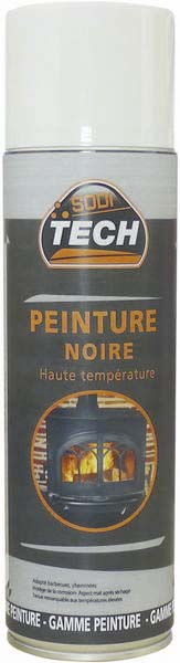 Peinture noire haute t°c 600°c 500ml SODITECH - 10090