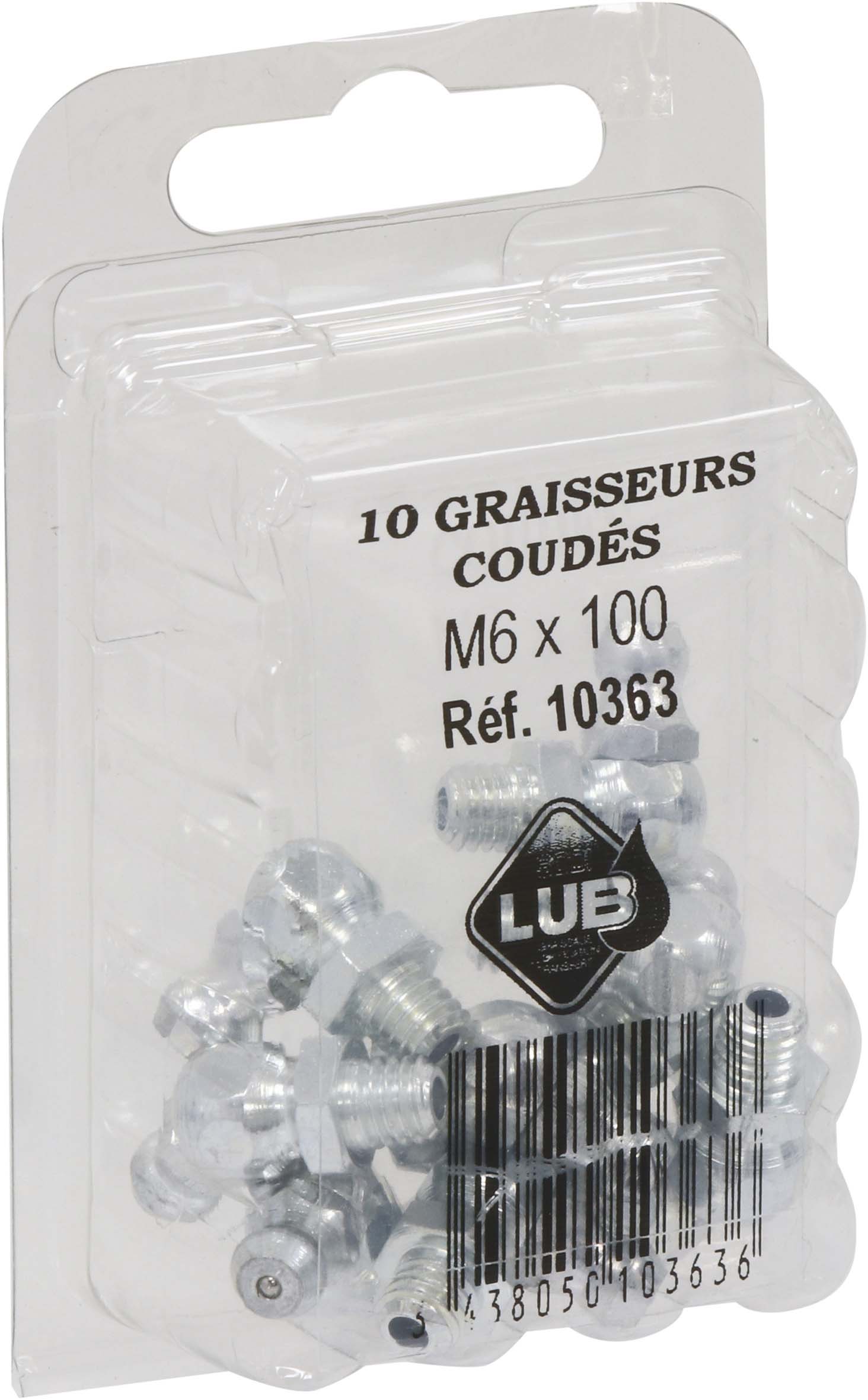Graisseurs 5x45° + 5x90° M8x1,00 - de 10 pcs UMETA - 10364