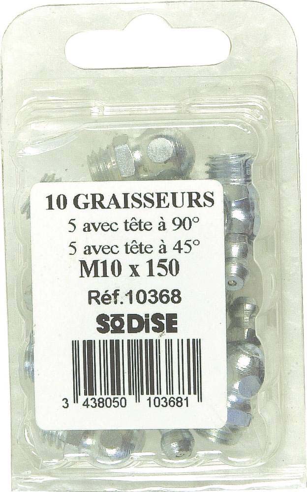 Assort. 5 graiss.45o+ 5 graiss.90o10x150 UMETA - 10368
