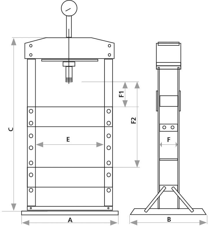 Presse d'atelier 20t hydraulique DRAKKAR EQUIPEMENT - 10521