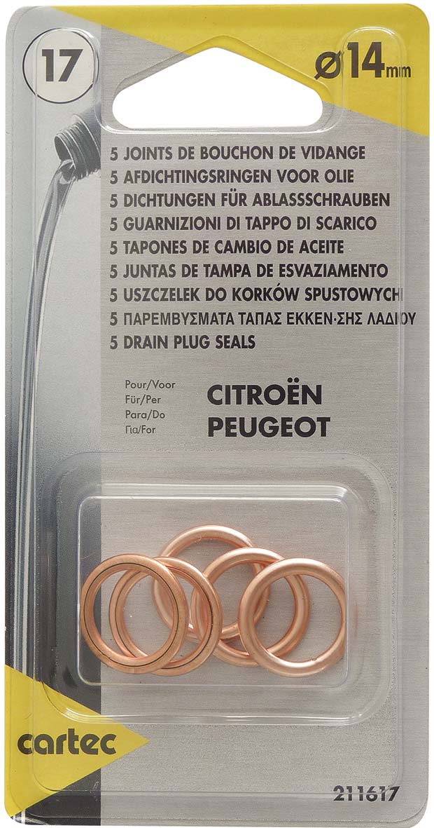 5 joints metalloplastique diam.14 - 10601