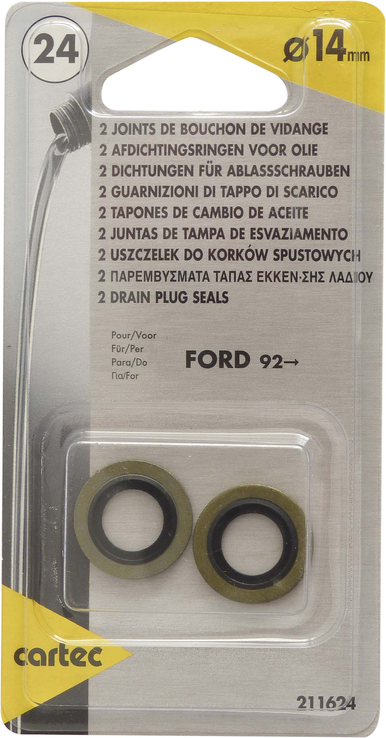 2 joints levre caoutchouc diam.14 - 10607