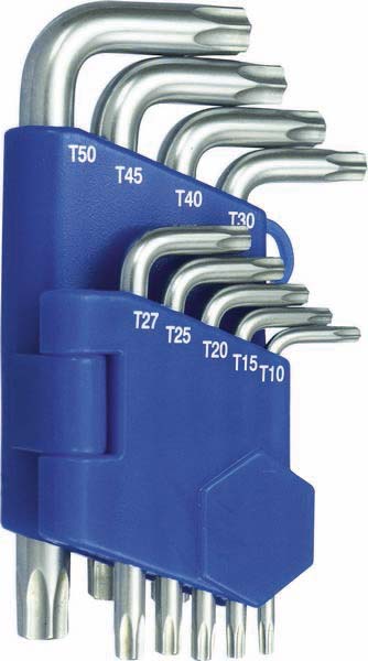 9 cles males coudees alesees torx courtes DRAKKAR TOOLS - 10652