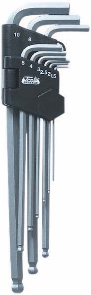 10 CLES HEX SPHER EXTRA LONG.1.5-10MM/vr