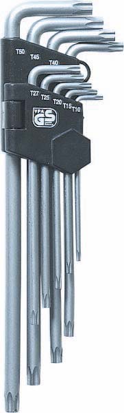 Clé Torx extra longue de T10 à T50 - étui pivotant de 9 pcs DRAKKAR TOOLS - 10718