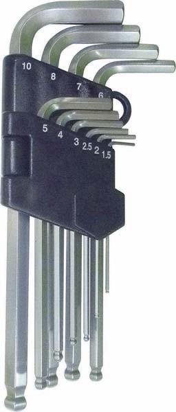 Clés mâles hexagonales longues de 1,5 à 10mm - étui pivotant de 10 pcs DRAKKAR TOOLS - 10763