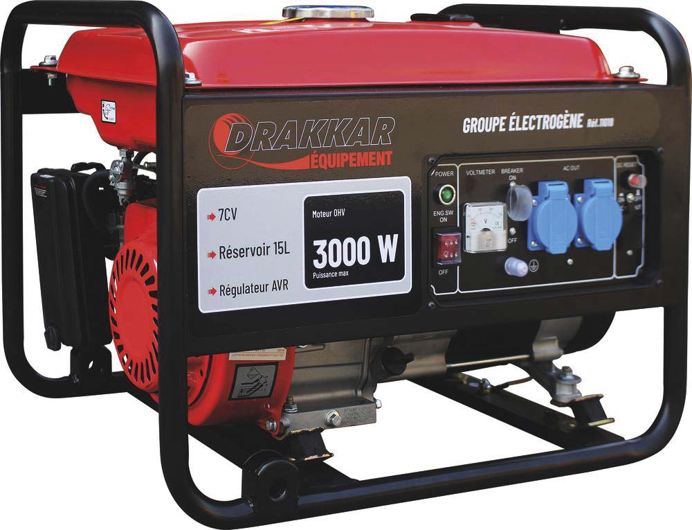 Groupe électrogène AVR 3000W 7CV DRAKKAR - 11018