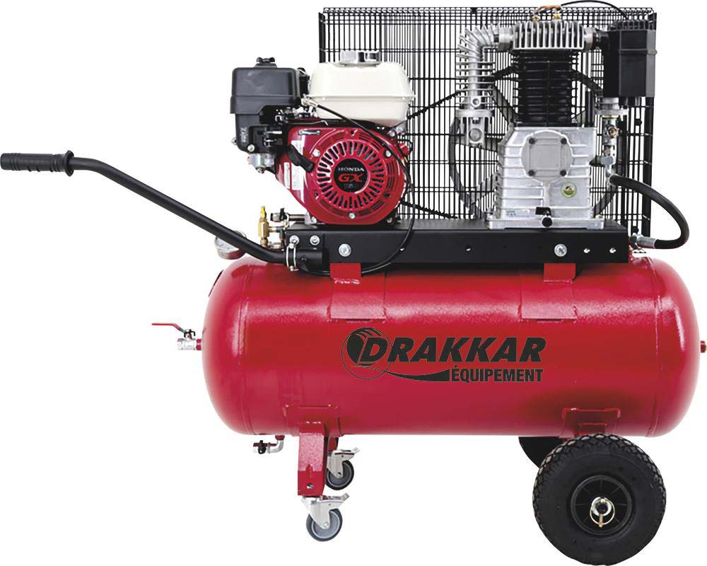 Compresseur roulant thermique essence 100L 5CV moteur Honda DRAKKAR - 11262