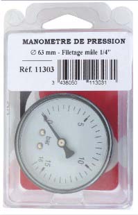 Manometre 1/4' cee diam 63mm /coque - 11305