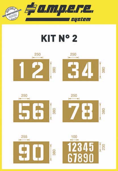 Pochoirs reutilisables pour peinture routiere AMPERE - 11705