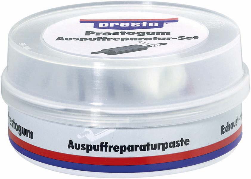 Mastic de réparation d'échappement avec un bandage en fibre de verre - boîte de 200g PRESTO - 12020
