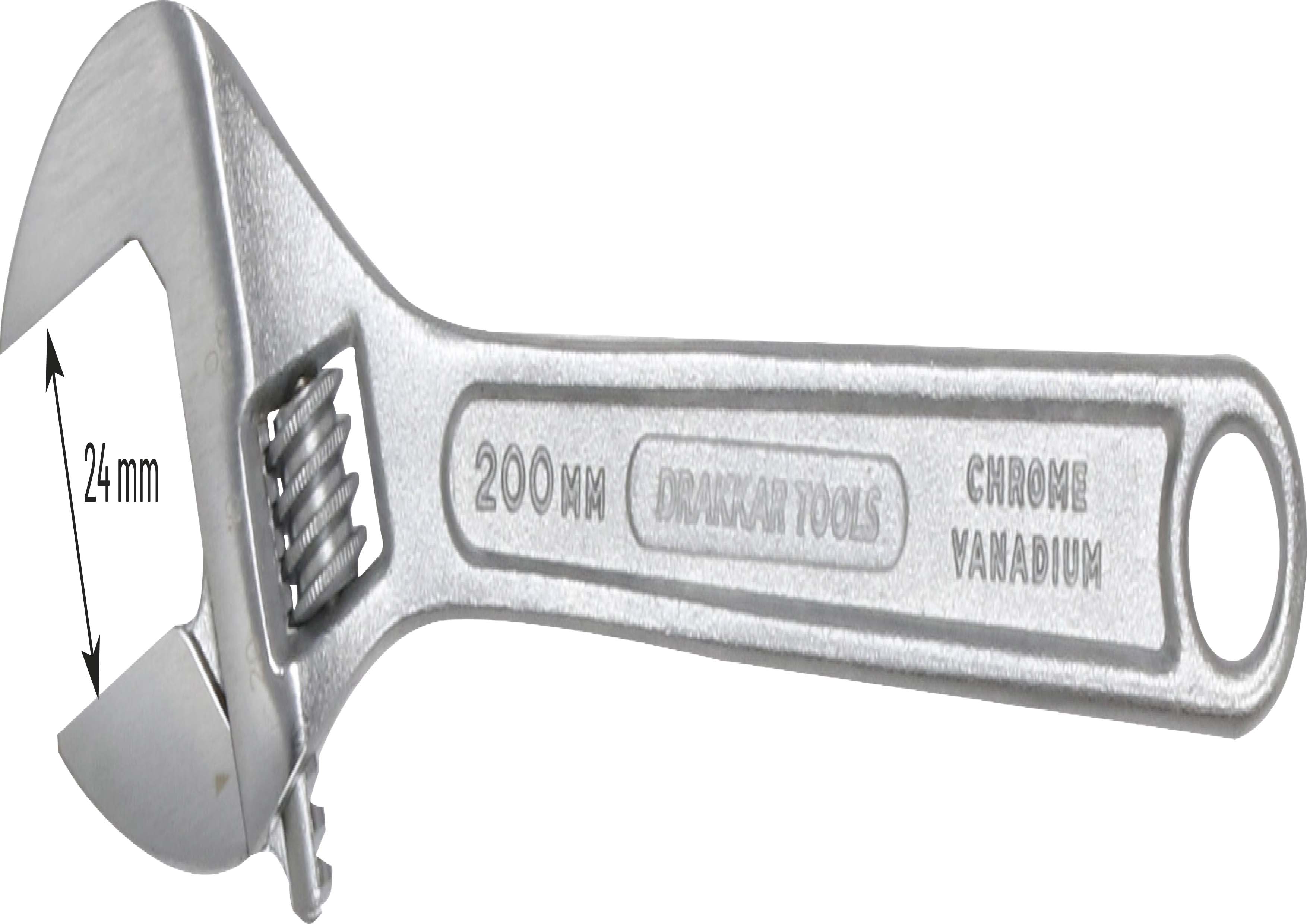 Cle a molette 200mm 8' c.v dt DRAKKAR TOOLS - 12402