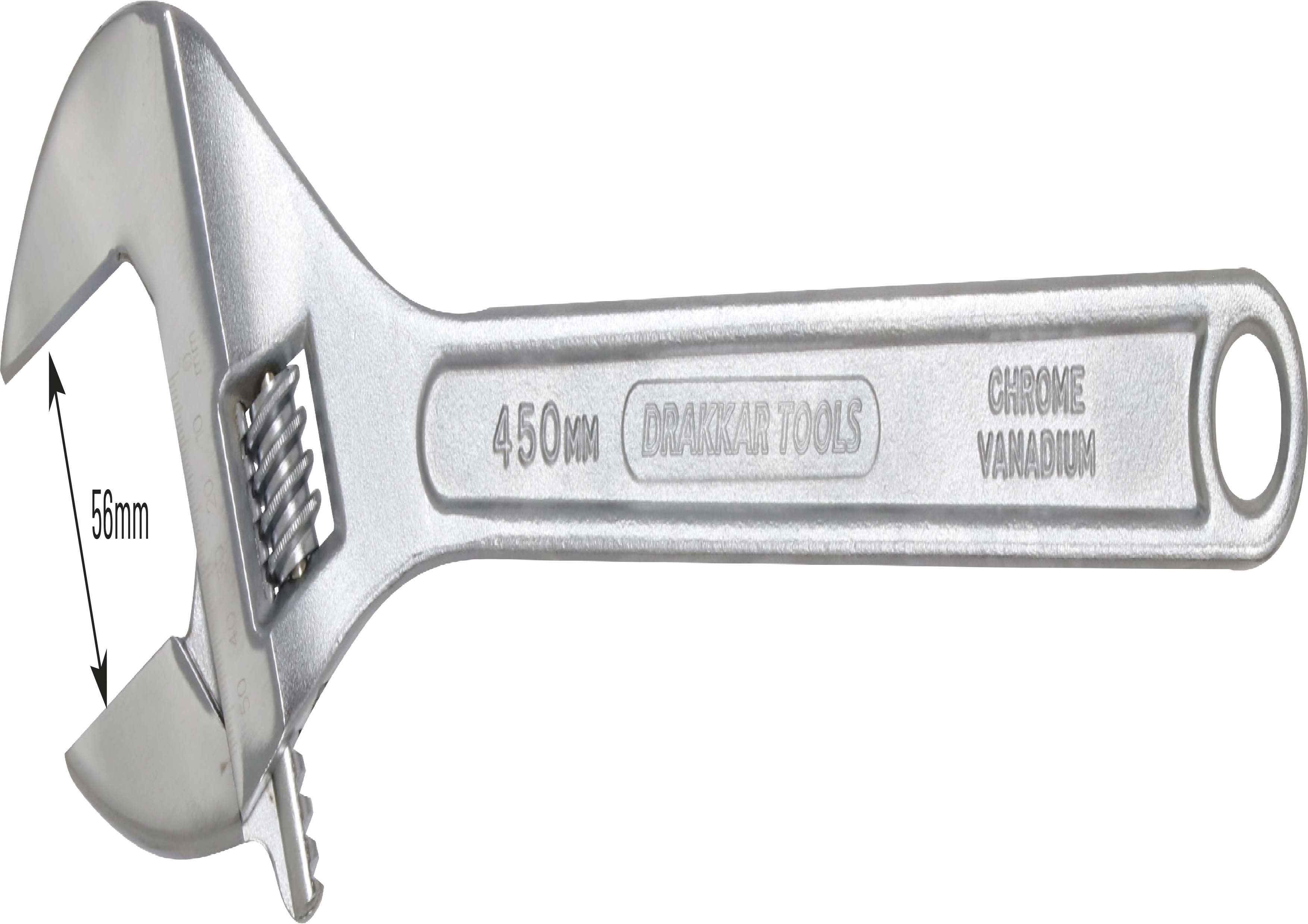 Cle a molette 450mm 18' c.v dt DRAKKAR TOOLS - 12410