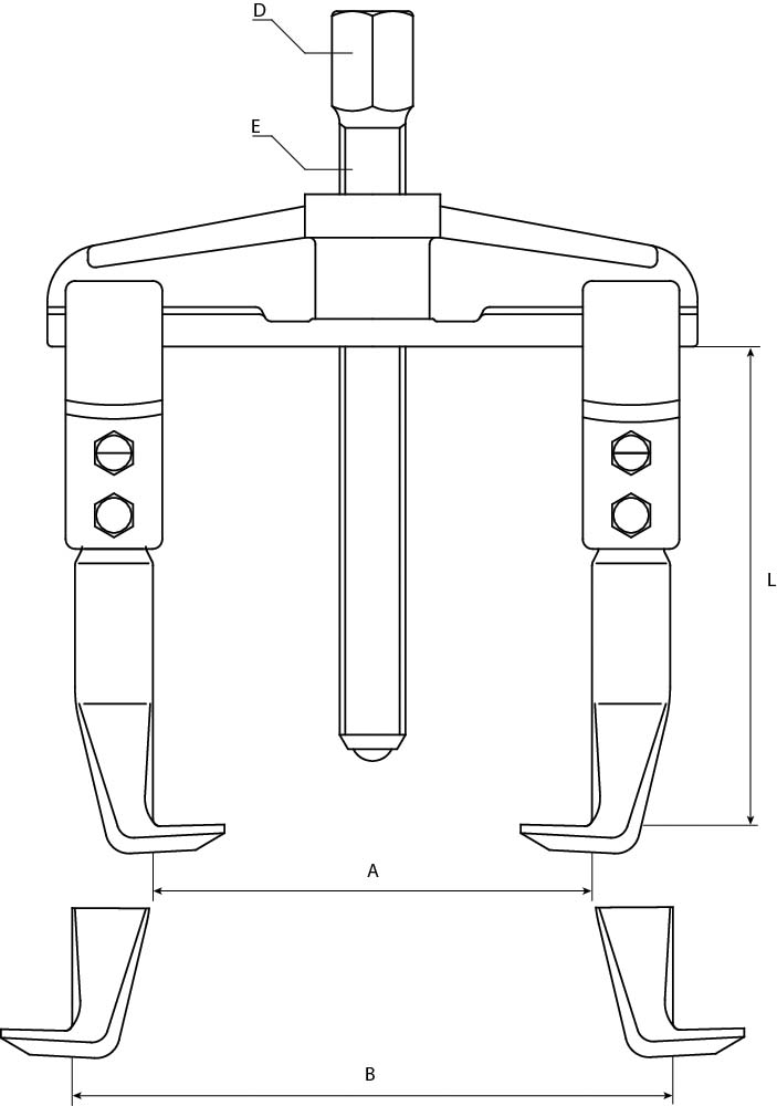 Extracteur 2 griffes intérieur/extérieur STILKER - 12513