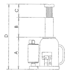 Cric hydraulique 5t rouge DRAKKAR EQUIPEMENT - 13005