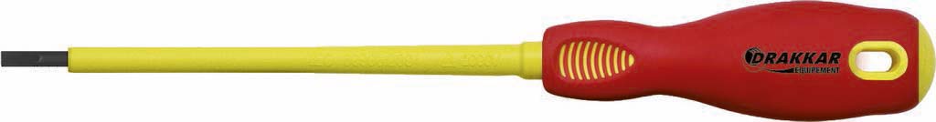 Tournevis electricien isole 1000w 3.0x100 DRAKKAR TOOLS - 13281