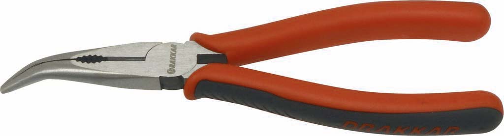 Pince coudee bec 1/2rd noire 200mm/carte dt DRAKKAR TOOLS - 13741