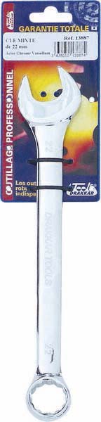 Cle mixte 22mm /carte dt full polish DRAKKAR TOOLS - 13887