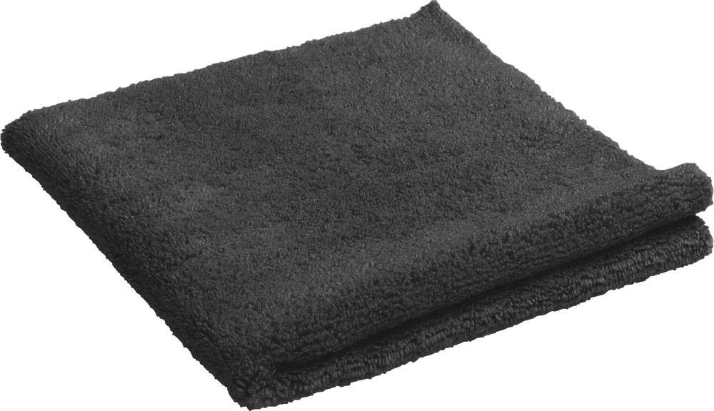 Microfibre 380g/m² 400x400mm noire sans ourlet spécial auto - lot de 5 pcs KARZHAN - 14014