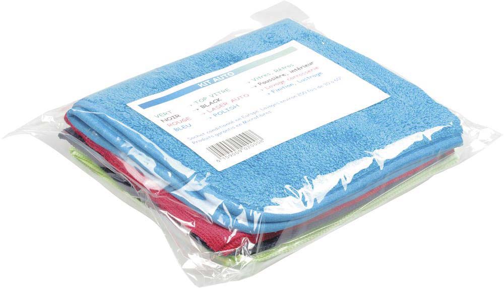 Microfibre spécial auto - sachet de 4 microfibres différentes KARZHAN - 14022