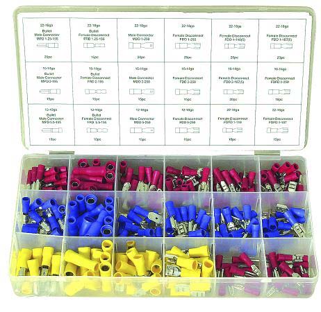 Coffret assortiment 280 cosses électriques simple sertissage - SODELEC - 14096