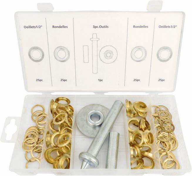 Assortiment 100 oeillets+outil pose EQUINOXE - 14113
