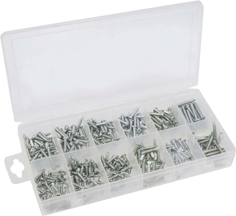 Vis auto-taraudeuses métal et vis bois M4 à M10 - coffret de 240 pcs KLIPPER - 14163