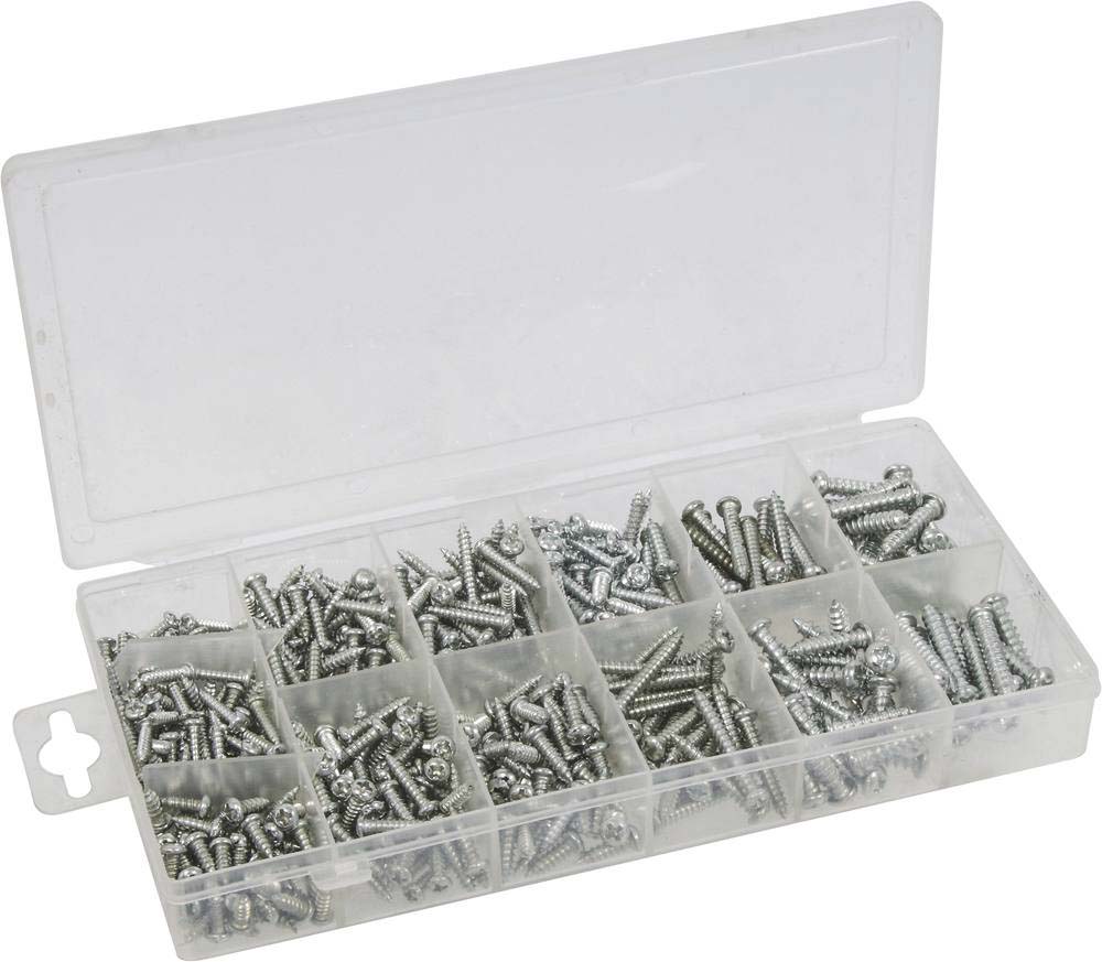 Vis auto-taraudeuses métal à tête ronde de M4 à M10 - coffret de 550 pcs KLIPPER - 14167