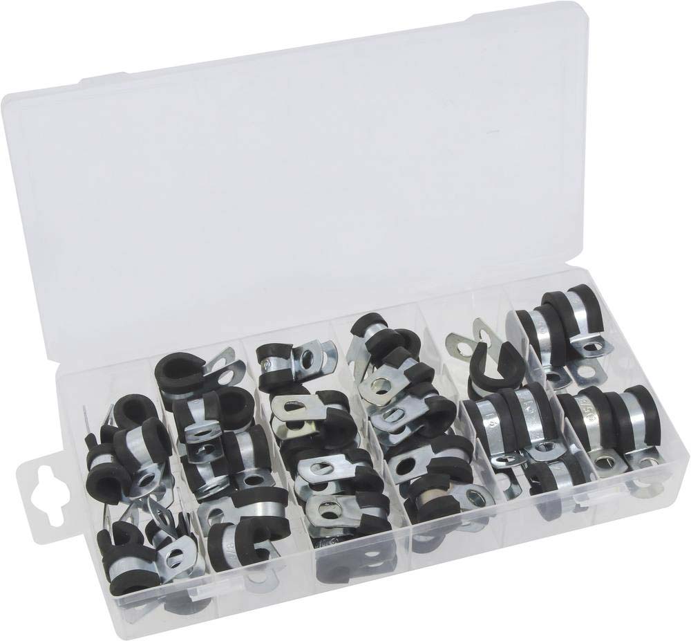 Collier acier zingué 12mm avec protection caoutchouc de 6 à 16mm KLIPPER - 14176