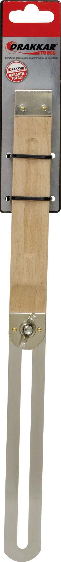 Fausse equerre talon pvc 250mm s/carte DRAKKAR TOOLS - 14341